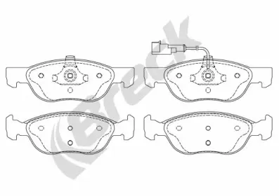 21927 00 702 10 BRECK Комплект тормозных колодок, дисковый тормоз